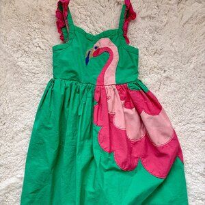 Mini Boden Flamingo Dress Size 3-4y VGUC